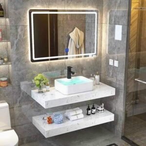 Bộ sản phẩm bàn đá 2 tầng SETO-OS8T