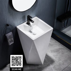 Lavabo trụ đứng liền khối kim cương SETO-31709