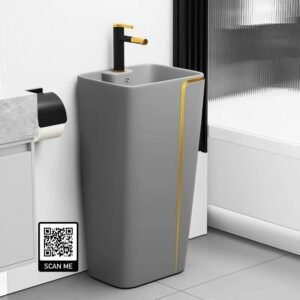 Lavabo trụ đứng liền khối nghệ thuật SETO-OS714