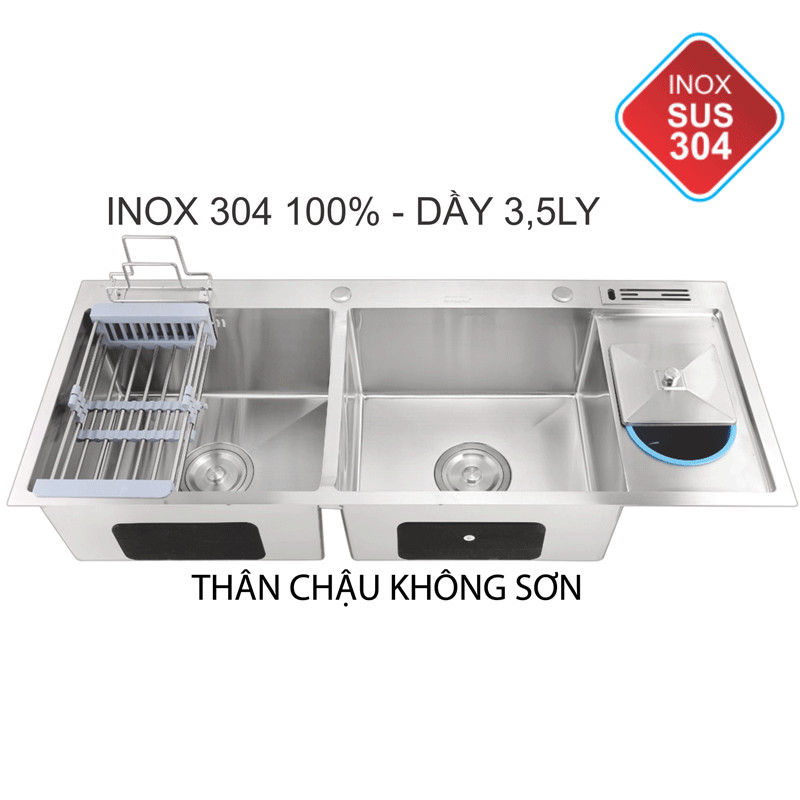 CHẬU RỬA CHÉN KHÔNG SƠN INOX 304 100% ST-10048KR – Siêu Thị Nhà Tắm